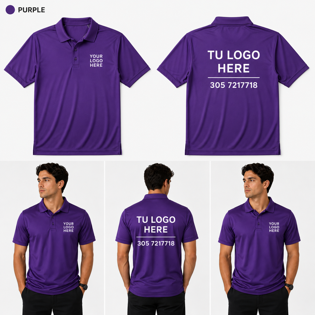 POLO CON ESTAMPADO FRONT AND BACK