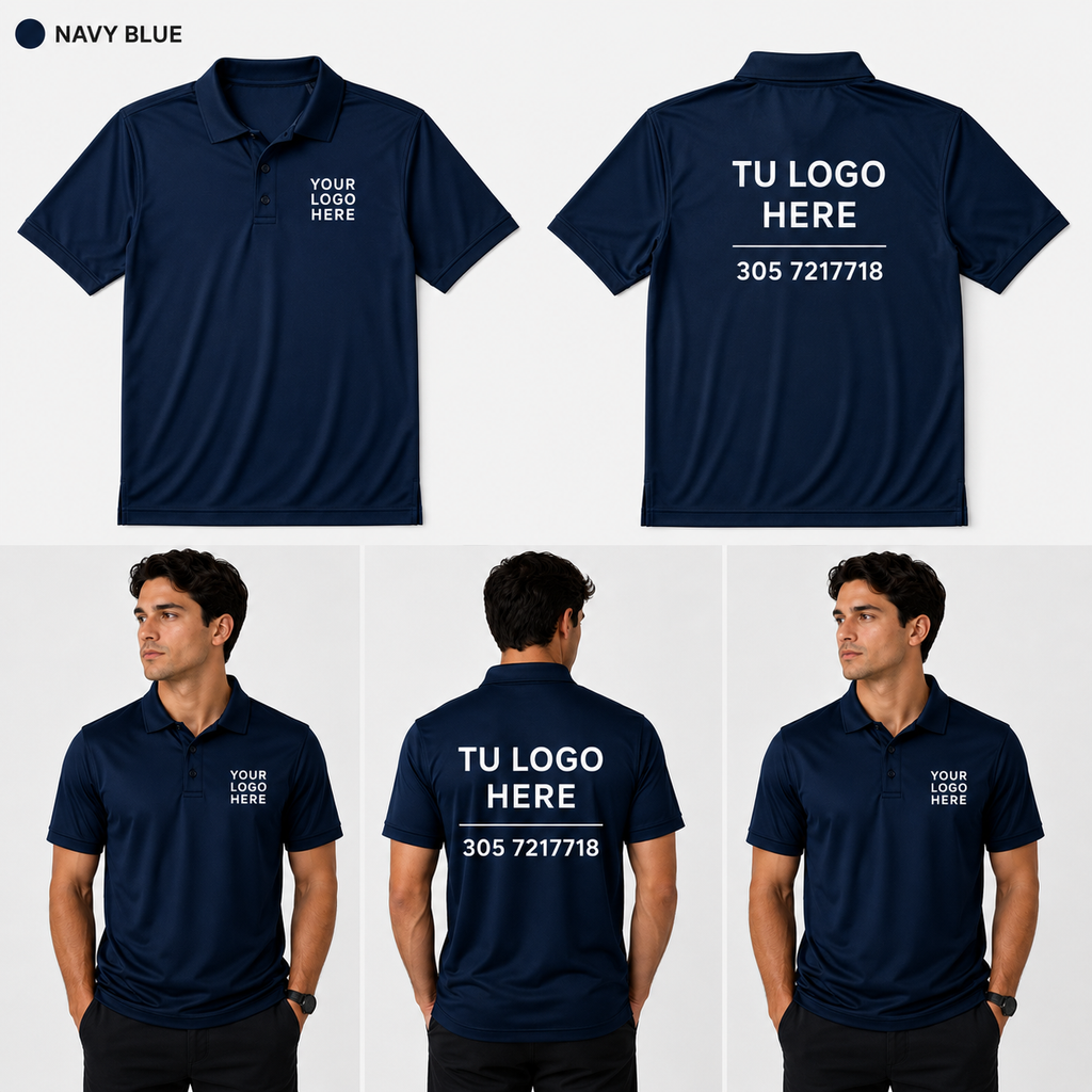 POLO CON ESTAMPADO FRONT AND BACK