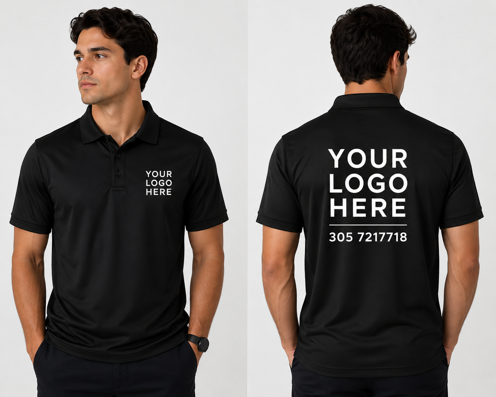 POLO CON ESTAMPADO FRONT AND BACK